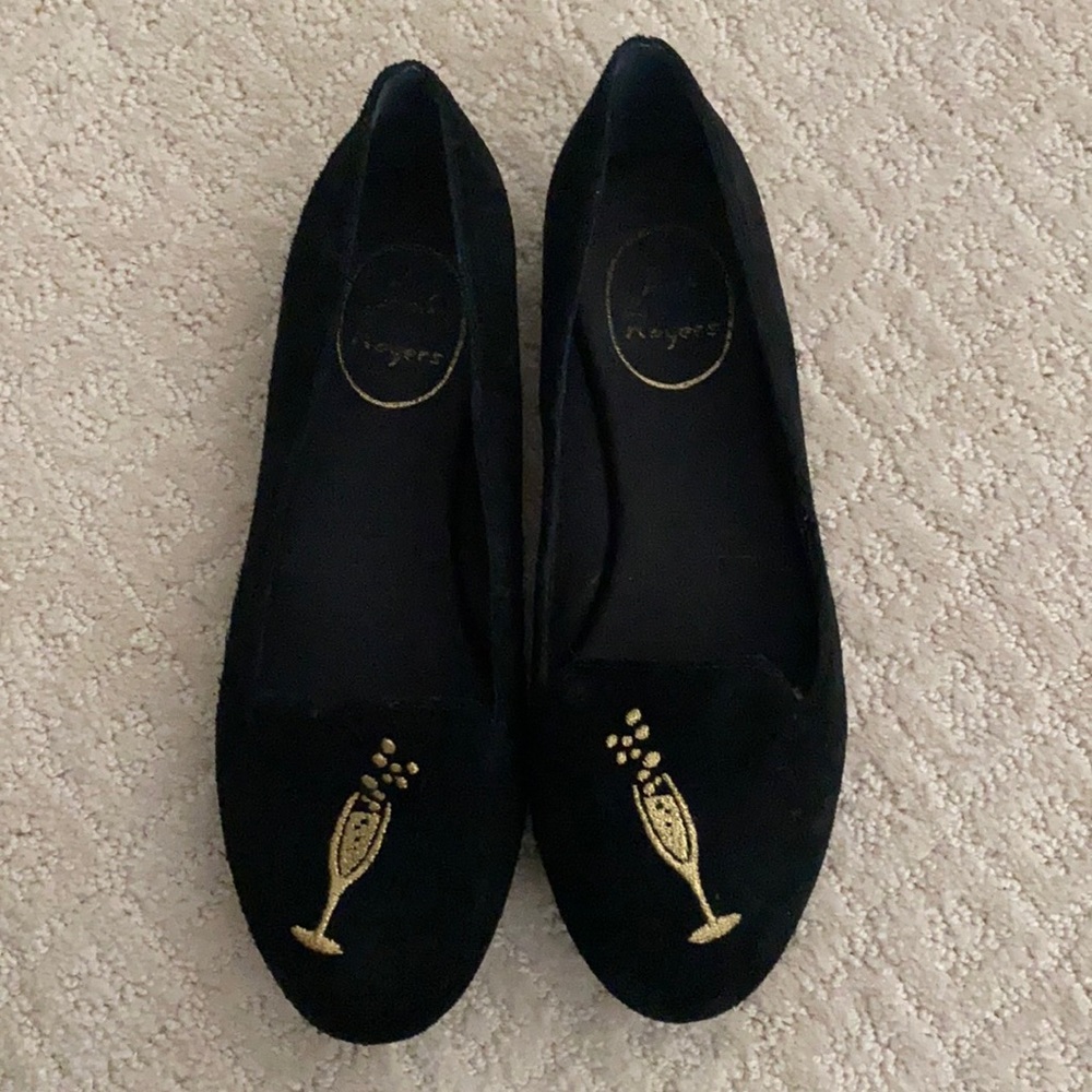Lightly worn Jack Rogers champagne flats